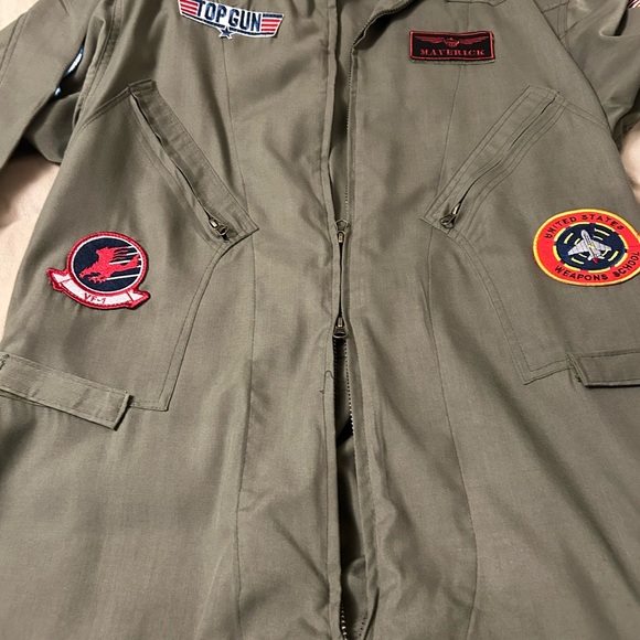 Top Gun Olive Green Flight Suit - Picture 6 of 13
